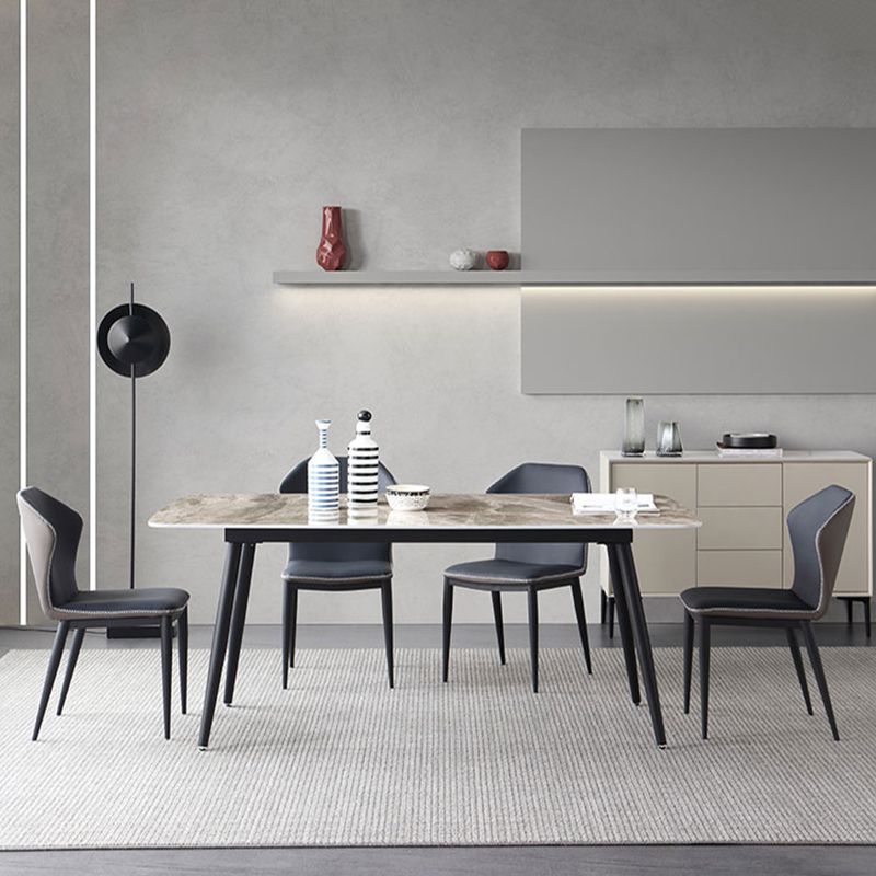 Modern Kitchen Sintered Stone Dining¬†Set with Standard Height Dining¬†Room¬†Table¬†Set
