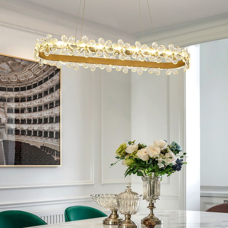 Moderno isola a sospensione soffitto illuminazione cristallo illuminazione luce ristorante luce interno