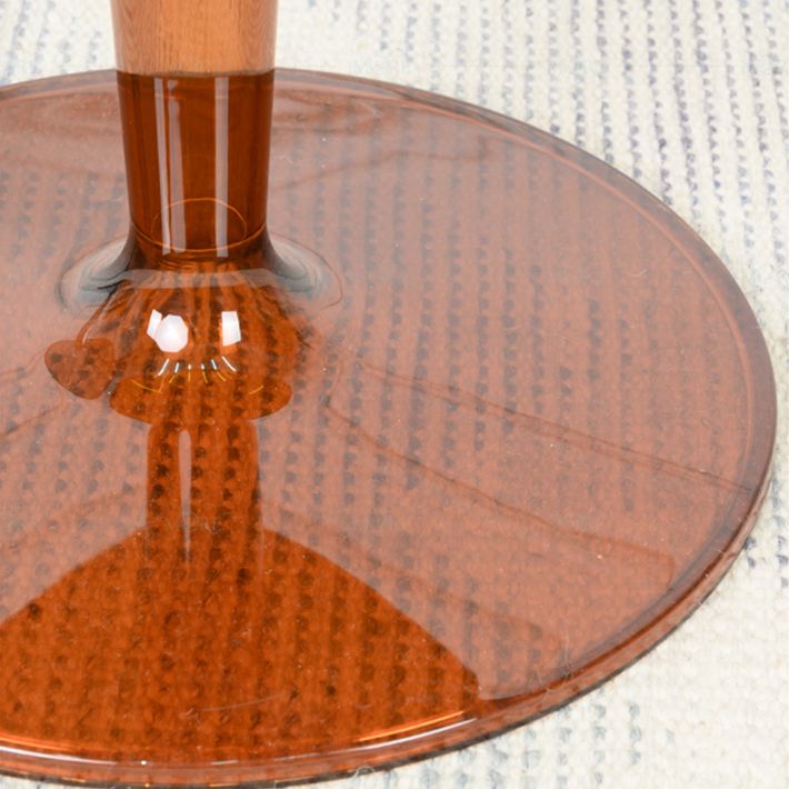 Pedestal Modern 1 Single Coffee Table Round Acrylic Cocktail Table