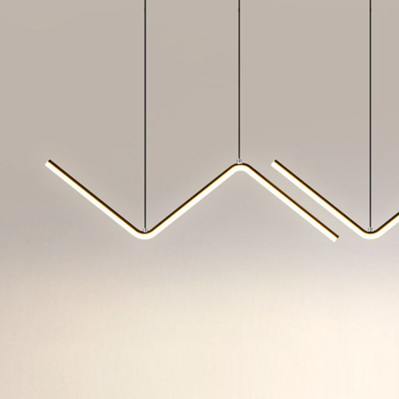 Golden/Black Ceiling Light Contemporary LED Kitchen Island Lighting for Foyer