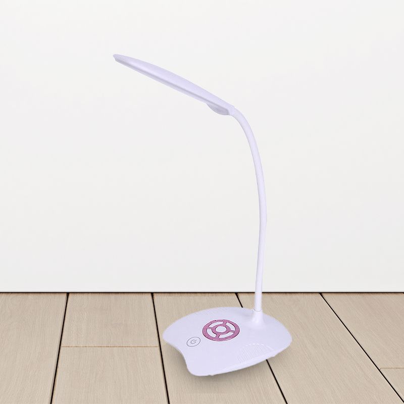 Silicone manguera ajustable escritorio de pie lámpara de mesa sensible al tacto LED moderno para estudio, rosa/dorado