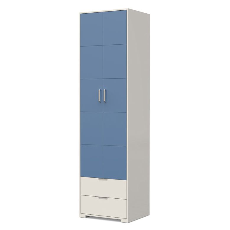 Contemporary Wardrobe Wood Bedroom Wardrobe Closet with 2 Drawers