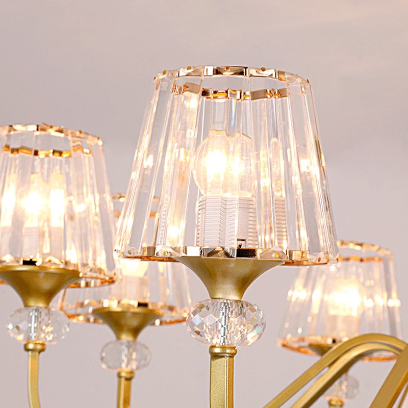 American Style Chandelier Glass Shade Ceiling Chandelier for Living Room