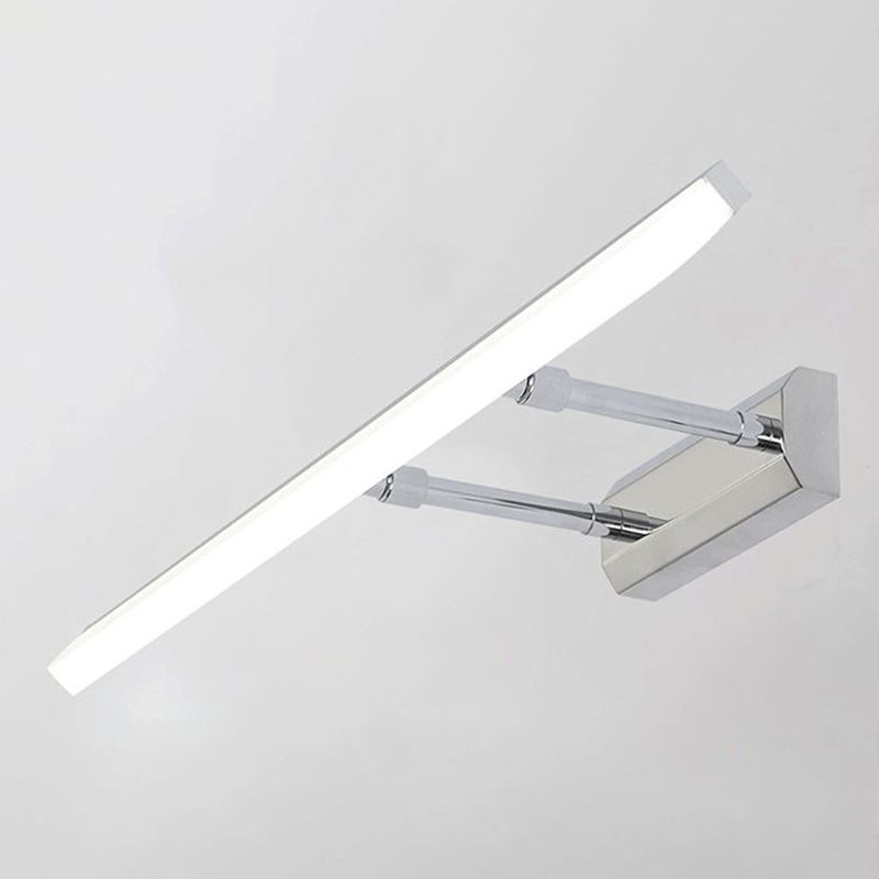 Aluminium LED Linear Wall Sconce in Modern Concise Style Stainless-Steel Extendable Wall Lamp with Acrylic Shade