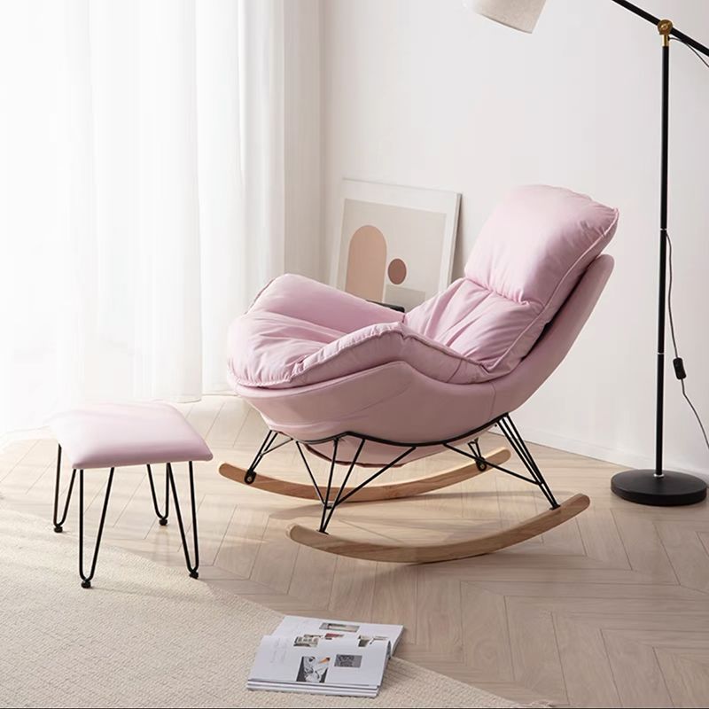 Modern Glider Chair Upholstered Removable Cushions Tufted Rocking Chair
