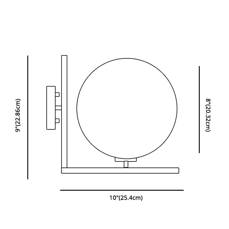 Luz de pared LED de globo de oro en simplicidad moderna Splique de pared de cobre con sombra de vidrio esmerilado