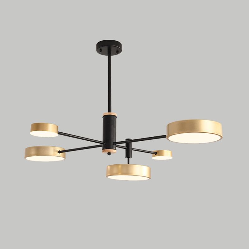 Metal Round Shape Flush Ceiling Light Modern Multi Lights Flush Mount Lighting Fixture