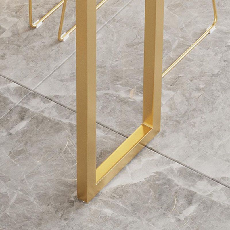 Tavolo da cocktail bar top in pietra tavolo da stoccaggio in metallo in metallo da 42 pollici