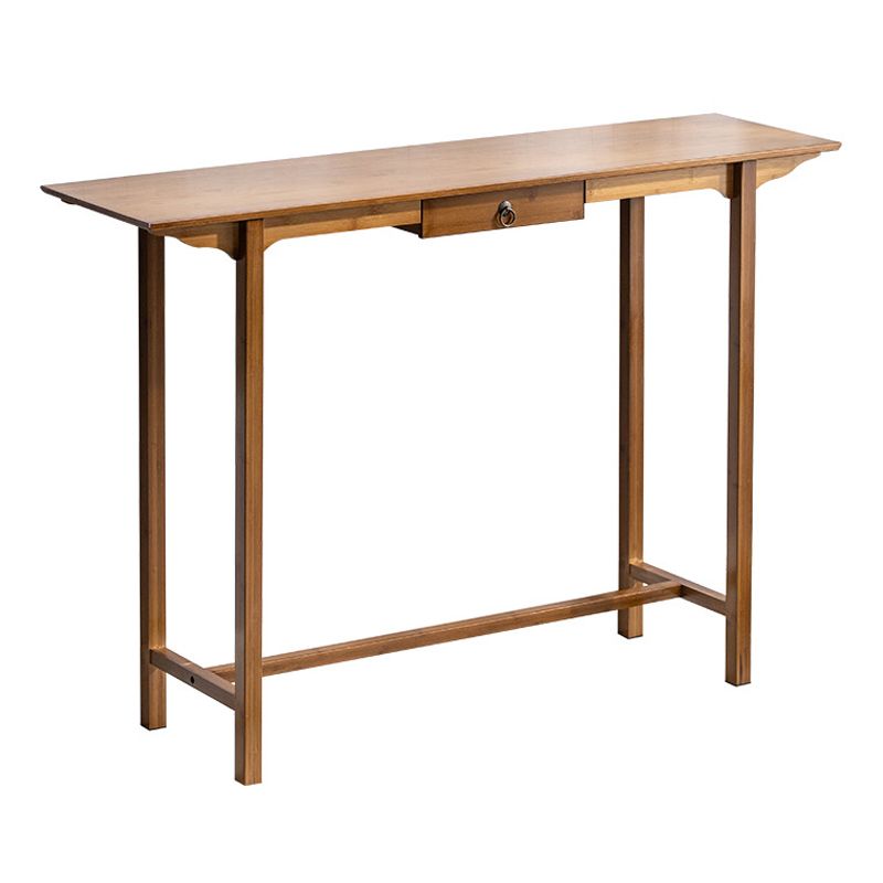 Mid-Century Modern Console Table Dark Brown Rectangle Console Table