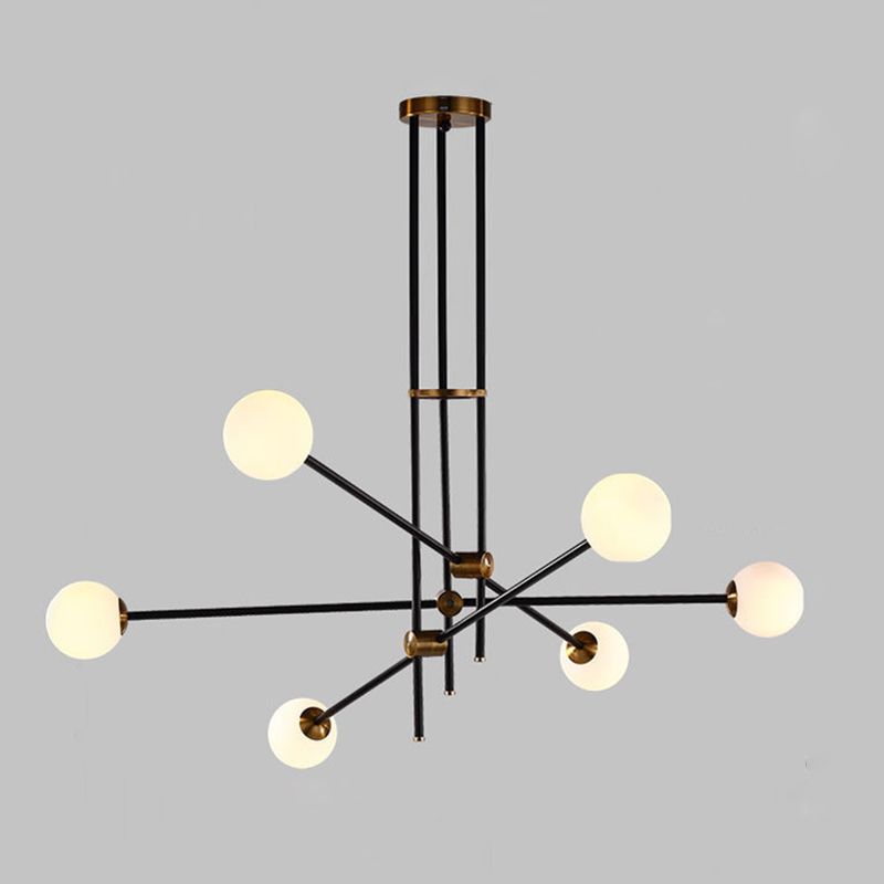 Metal and Glass Chandelier Lighting Fixture Modern Chandelier Pendant Light for Sitting Room