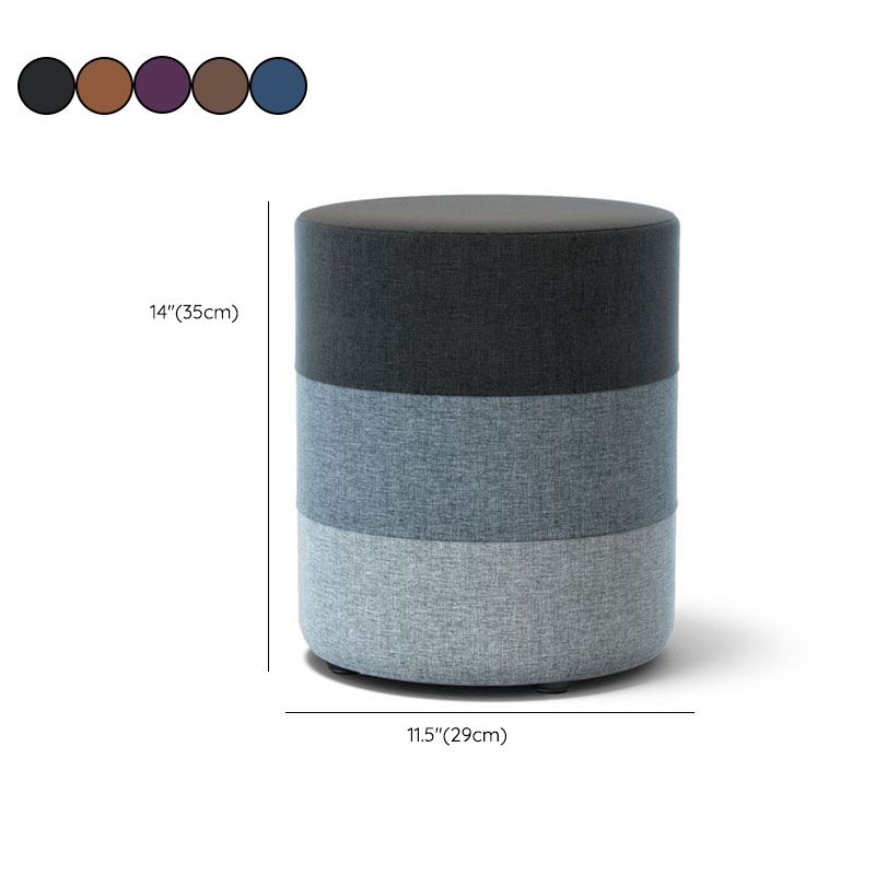 Solid Color Fabric Standard Stool Modern Style Simple Household Footstool