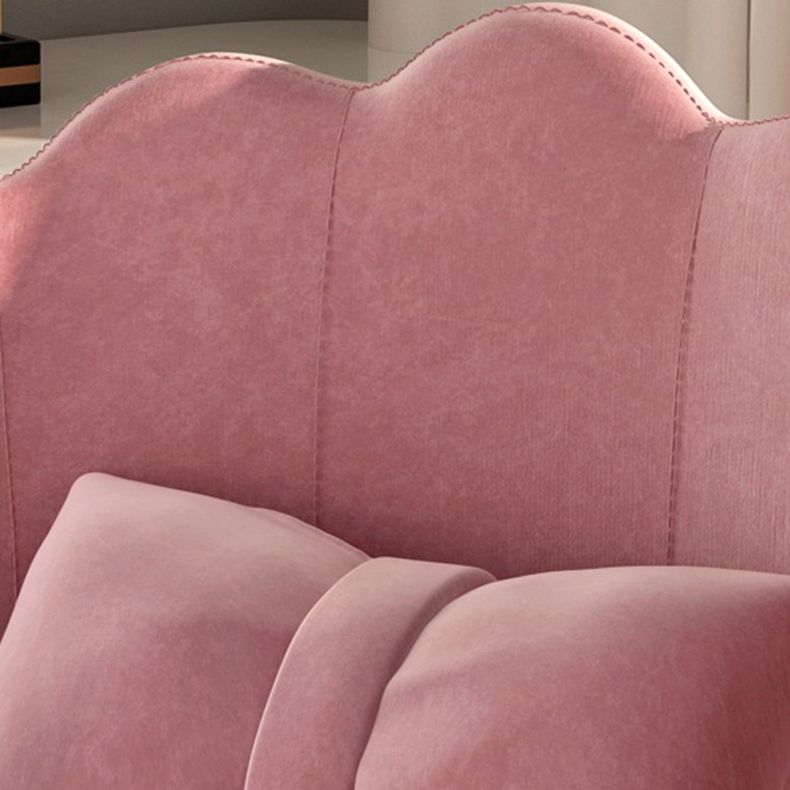 Modern Dining Side Chair with Metal Legs Solid Back Armchair for Home Use
