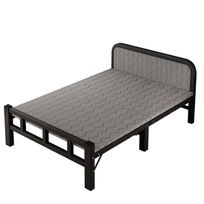 Contemporary Metal Frame Standard Bed, Foldable Bed for Bedroom