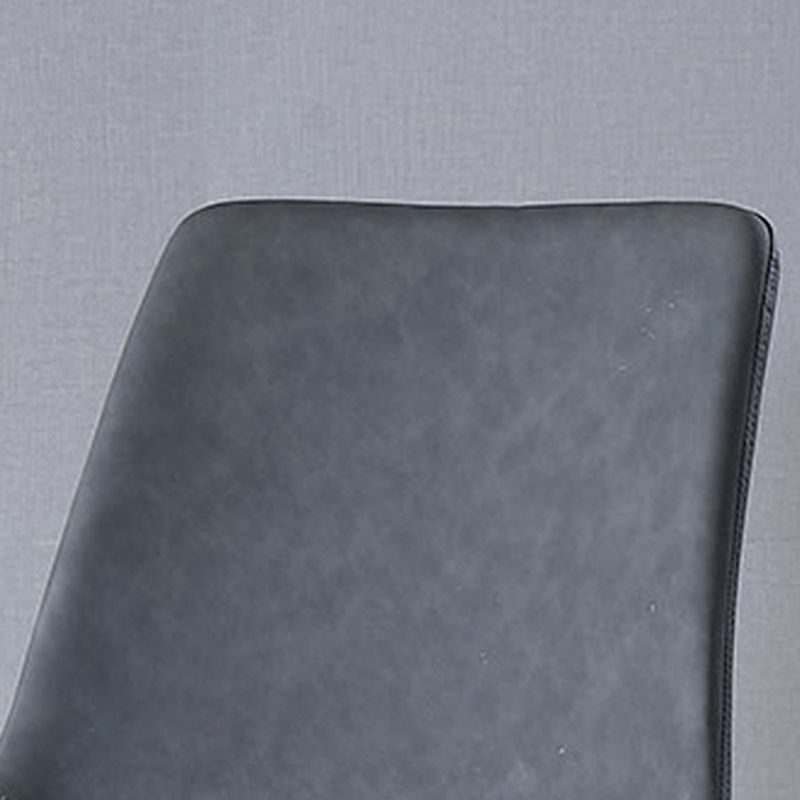 Industrial Dining Chair with Metal Frame Matte Finish Solid Back Side Chair