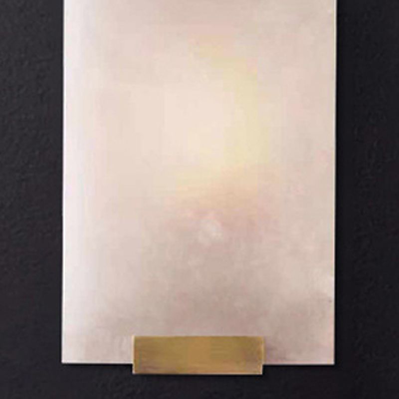 Modern Brass Wall Light Rectangle Shape Wall Sconce Light for Bedroom