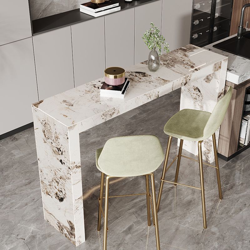 Modern Bar Dining Table Stone Rectangle Bar Table for Living Room