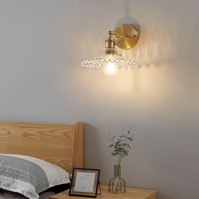 1-Light Geometric Wall Lights Modern Style Glass Wall Lighting Ideas