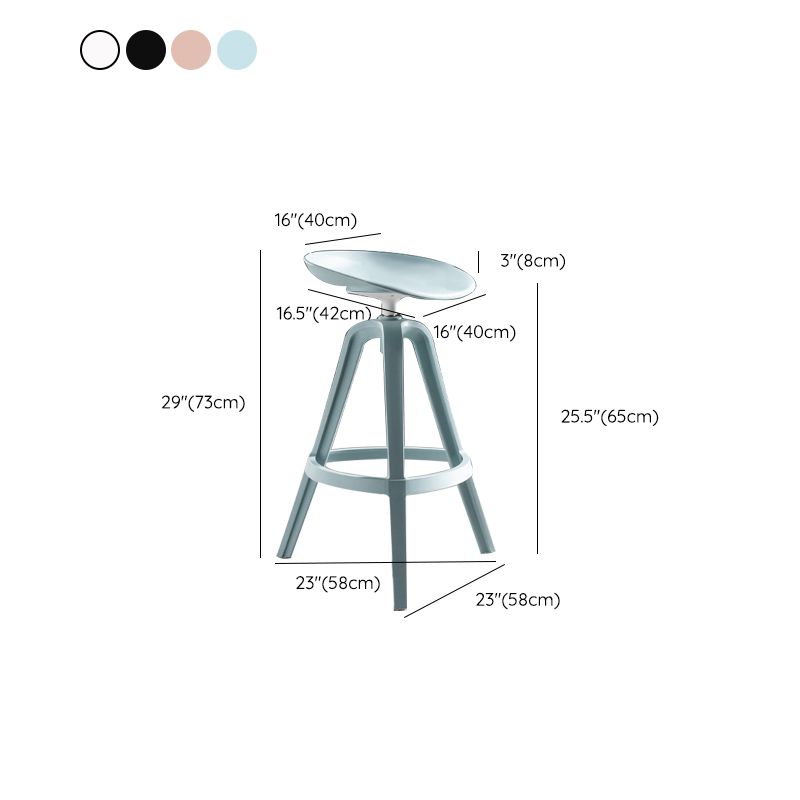 Industrial Low Back Counter Stool Metal Counter Height Stools with Swivel