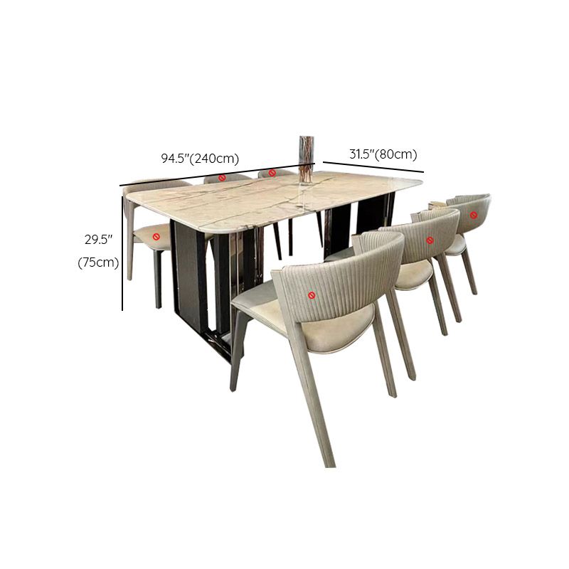 Rectangle Dinner Room Kitchen Table Contemporary Dining Table