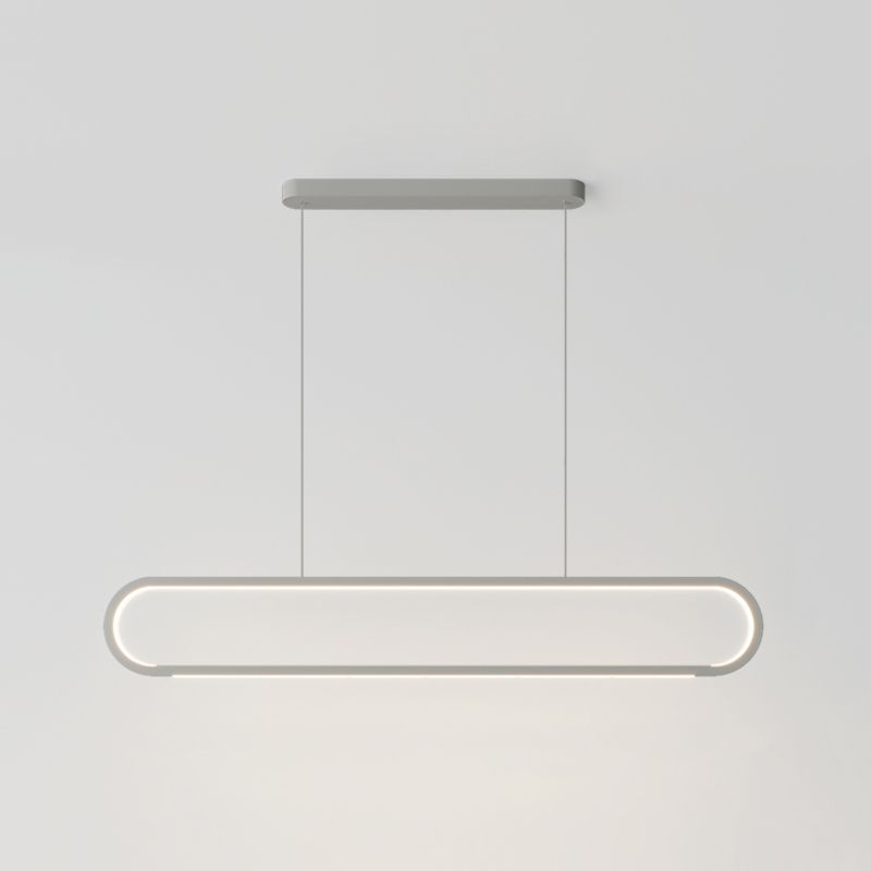 Linear Shape Island Pendants Contemporary Style Metal 2 Light Island Pendant Lights