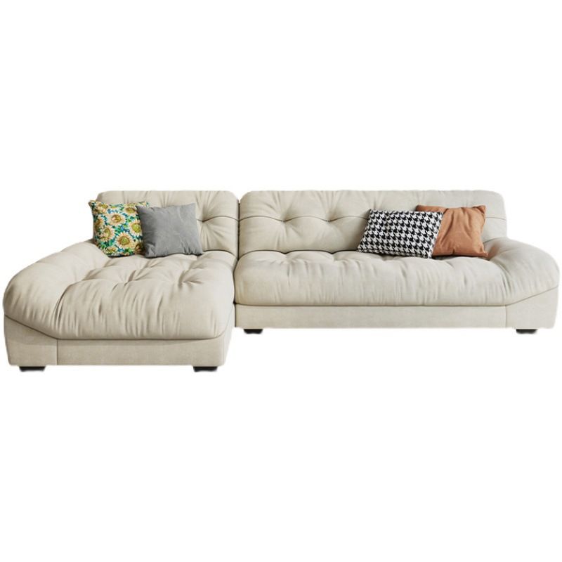 Scandinavian 33.85 " H Armless Tufted Sofa & Chaise for Living Room