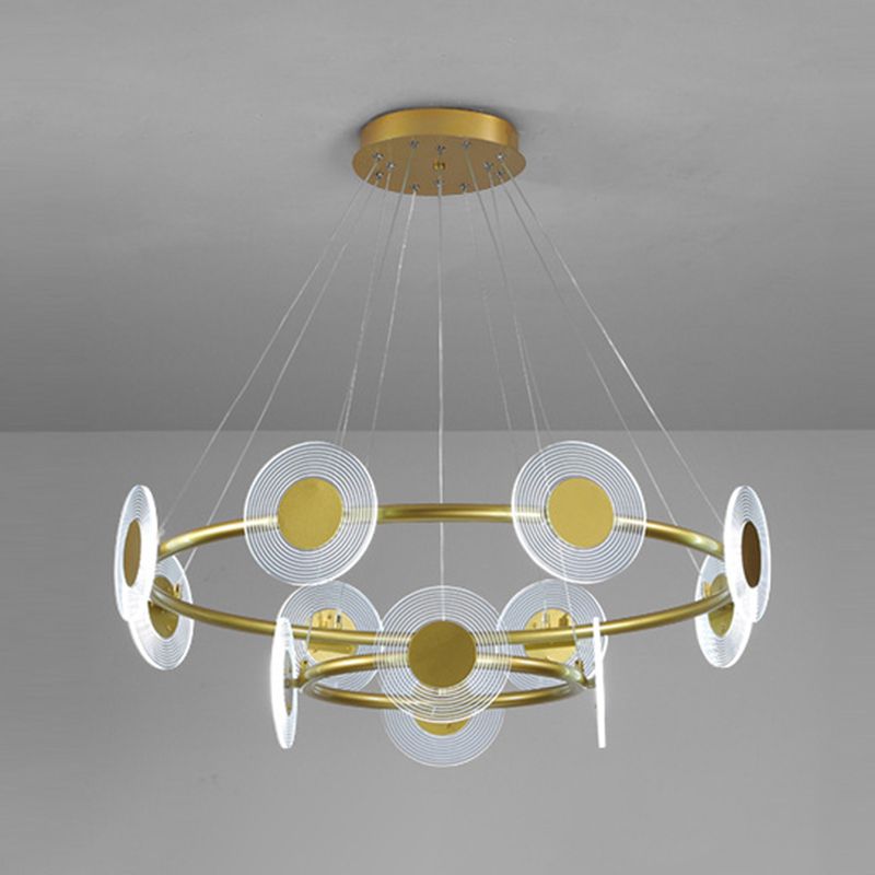 LED Circles Suspension Lamp Minimalistic Acrylic Living Room Chandelier Pendant Light