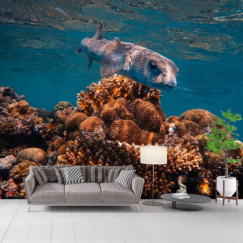 Photography Stain Resistant Undersea Wallpaper Sitting Room Wall Mural