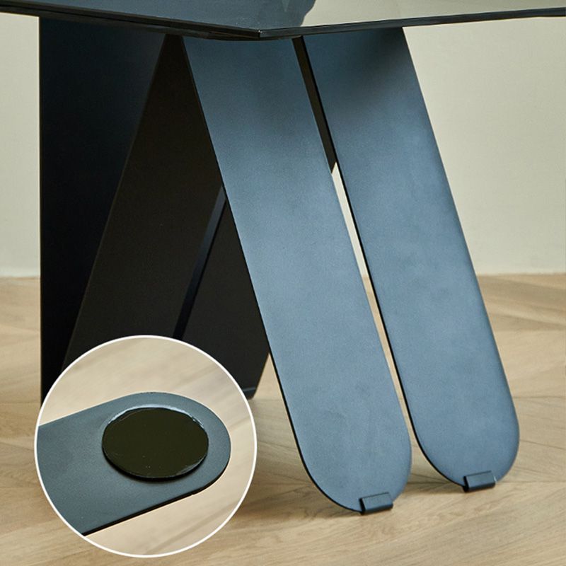 18.90" Wide Contemporary Corner Table Glass Clear Accent Side Table