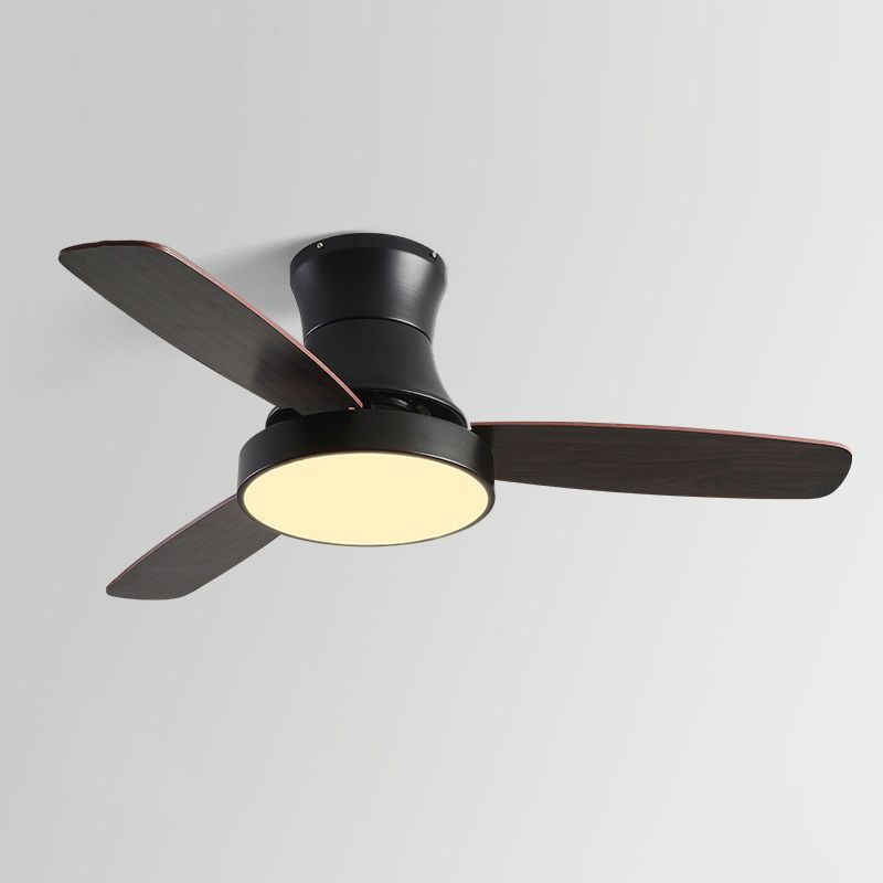 Round Shape Ceiling Fan Light Kids Style Metal 1-Light LED Ceiling Fan Lamp