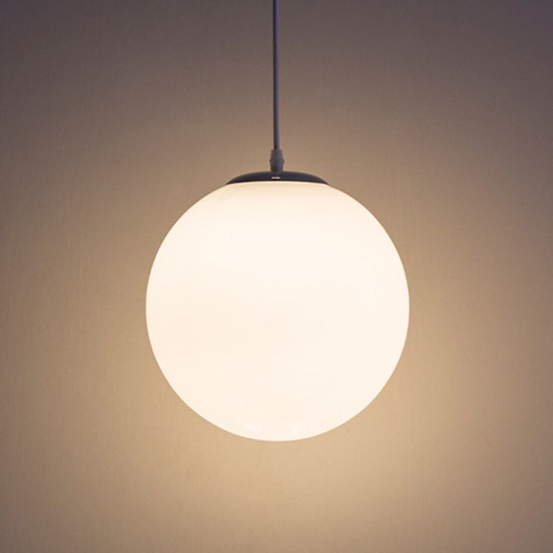 Moderna sfera di design minimalista lampada sospesa Opal Glass Glass Glass 1 Luce Light Light
