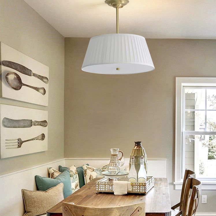 Kegel halb Flush Mount Leichte Stoff minimalistische Flush -Deckenleuchte für Schlafzimmer