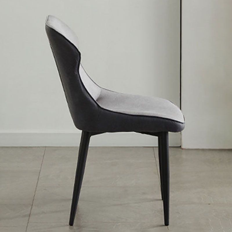 Contemporary Style Dining Chairs Arm Side Chair with Metal Legs
