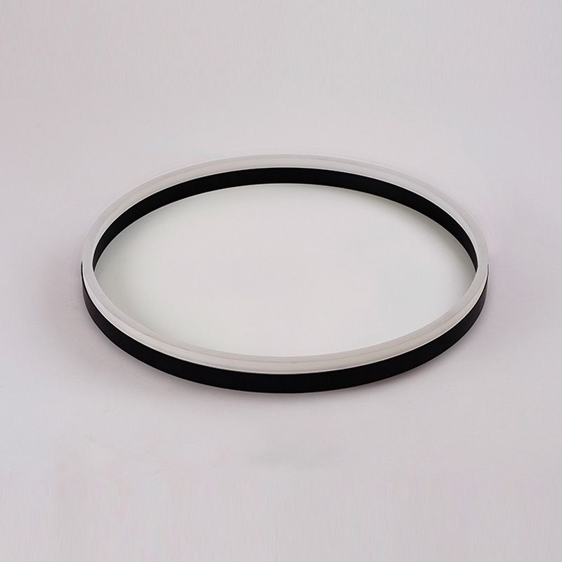 Lámpara de techo de montaje empotrado con anillo circular único y moderno con pantalla acrílica para dormitorio