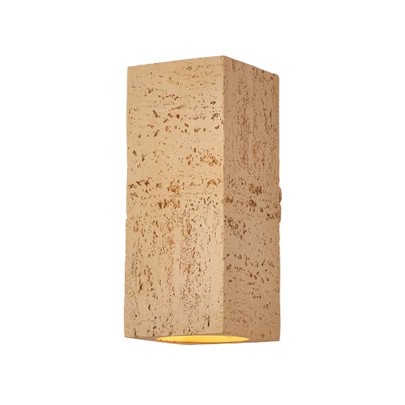 Nordic Style Wall Light Rectangle Shape Wall Lamp with Resin Shade for Bedroom