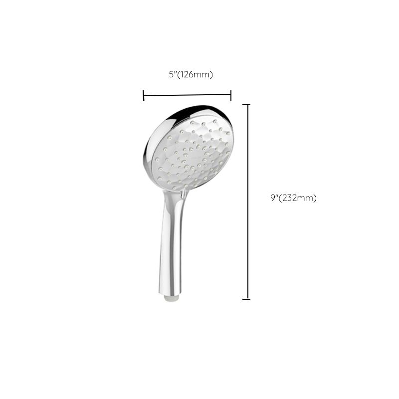Round Self-Cleaning Hand Shower Adjustable Spray Pattern Wall-Mount Hand Shower