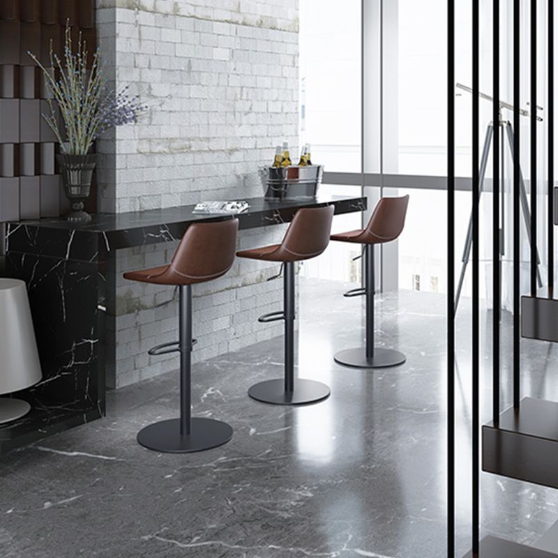Industrial Leather Bar Stool Adjustable Backrest Bar Stool for Bristol