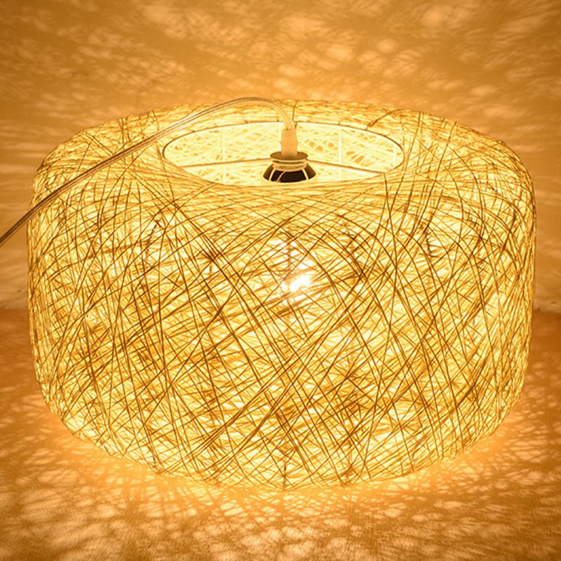 Asian Style Hanging Light Fixture 1-Light Pendant Light for Bedroom