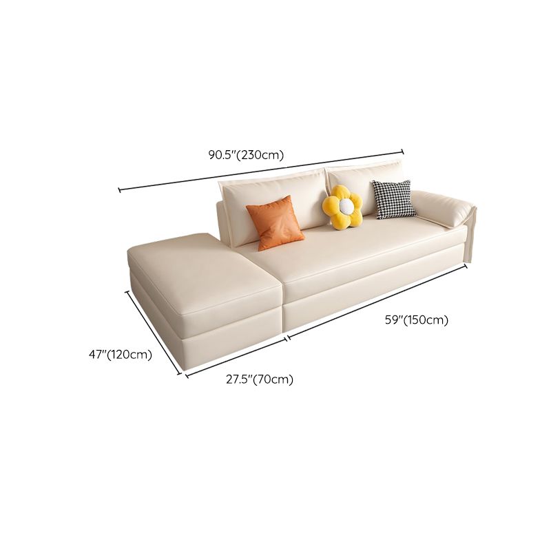 Scandinavian Folding Futon and Mattress Pillow Back Futon Sleeper Sofa with Storage