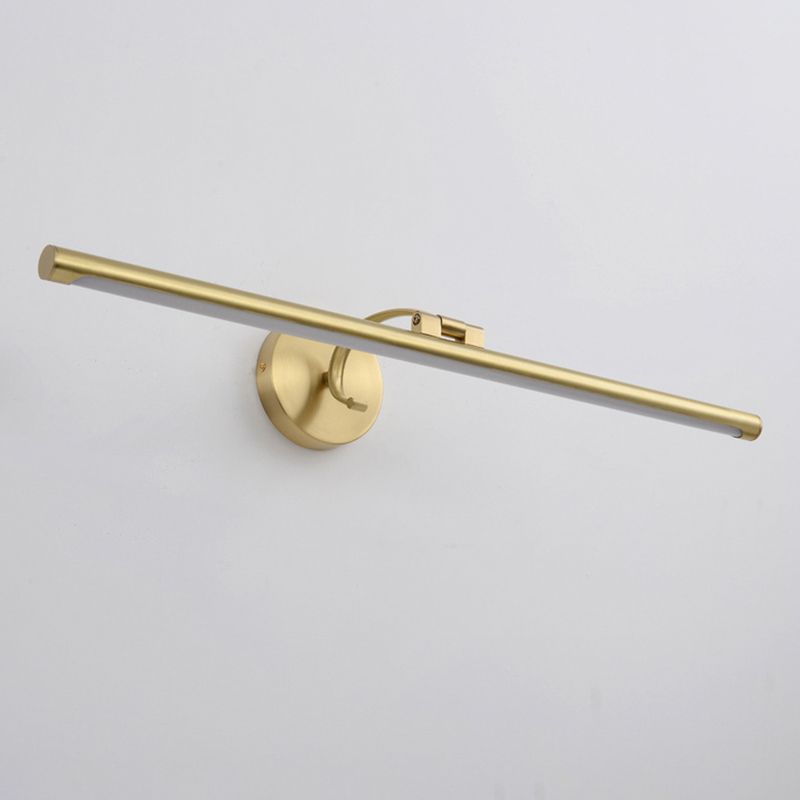 Modern Minimalist Style Linear Wall Mounted Vanity Lights Copper Wall Mounted Light Fixture in Gold Finish