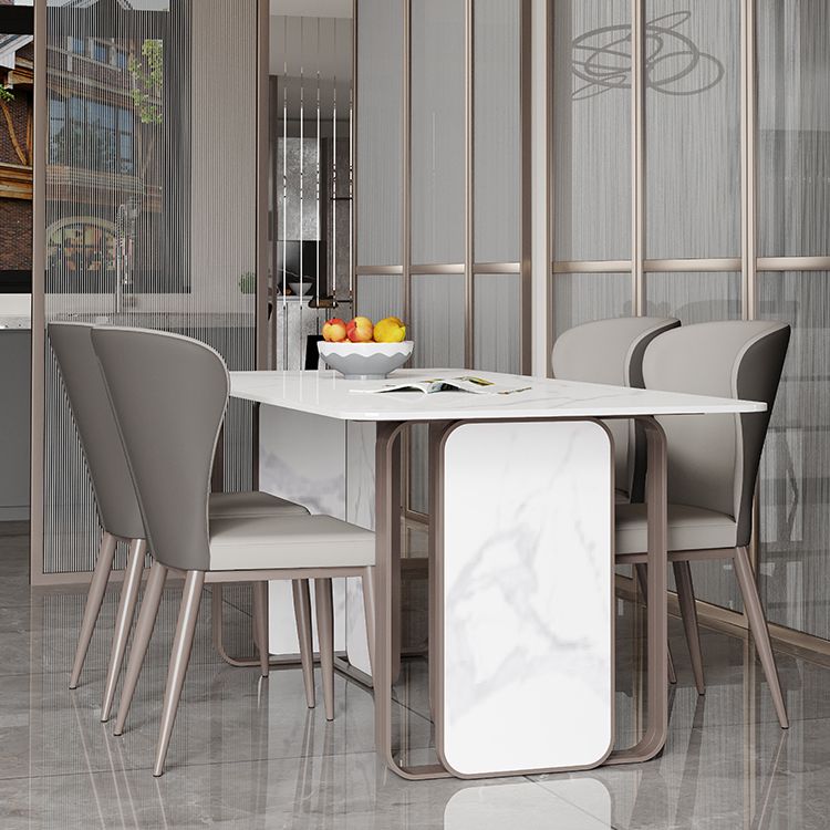 Designer Style Sintered Stone Dining Set Rectangle 1/3/4/5 Pieces Dining Table with Chairs