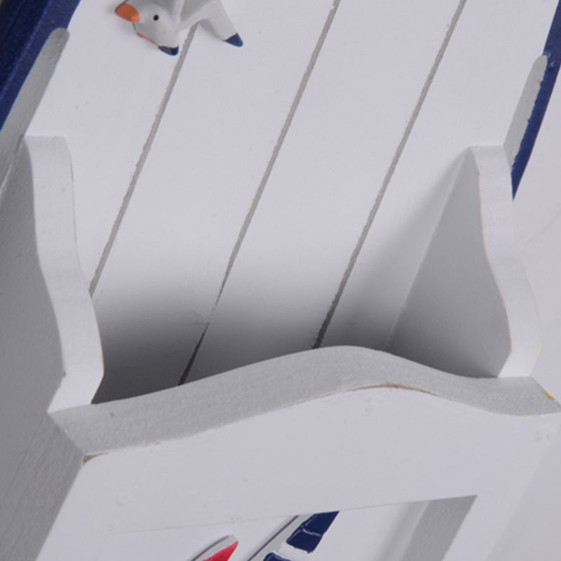 Nautical Ship Wall Light with Bucket Shade 1 Head Glass Wall Sconce in Blue for Nursing Room