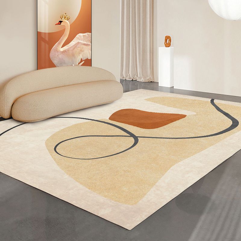 Leisure Carpet Funky Contrast Panel Area Rug Polyester Living Room Carpet with Non-Slip Backing