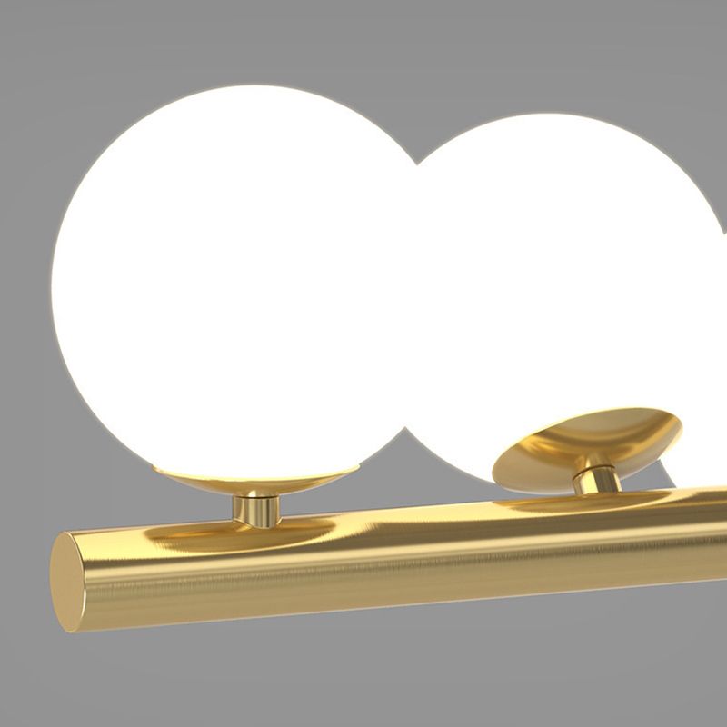 7/9/11-Light Contemporary Golden Kitchen Island Lighting Glass Ceiling Light for Bedroom