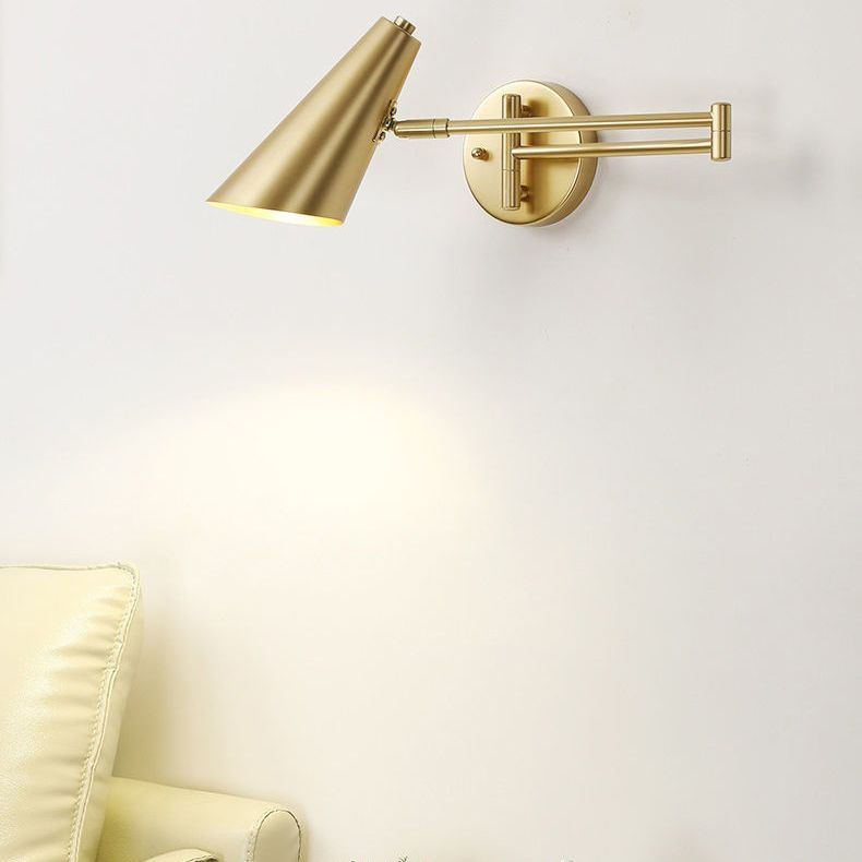 Modern Creative Metal Wall Lamp Geometric 1-Light Wall Light for Bedroom