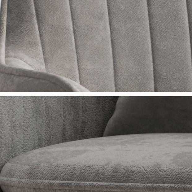 Fauteuil de salle à manger scandinave en flanelle, chaise de salle à manger de couleur mate à dossier solide
