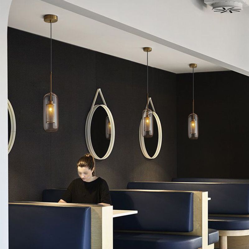 Contemporary Hanging Light Glass Shade Pendant Lighting Fixture for Sitting Room