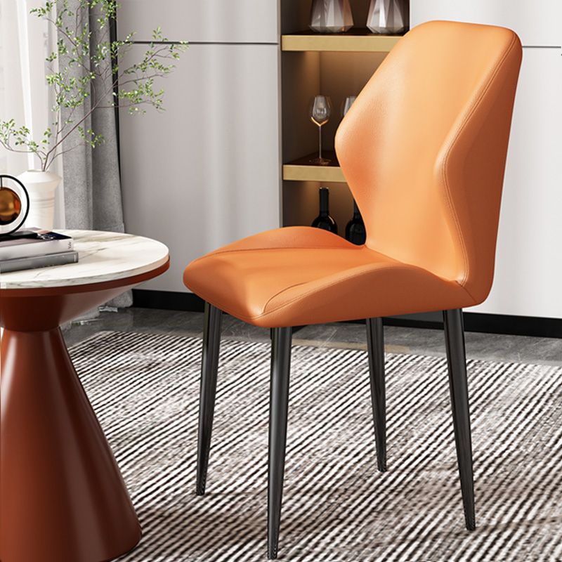 Nordic Style Metal Chair Wingback Kitchen Dining Side Chair for Dinning Room