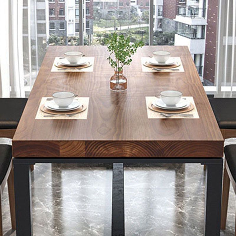 Industrial Pine Wood Top Dining Table Set 1/2/5 Pieces Dinette Set for Kitchen