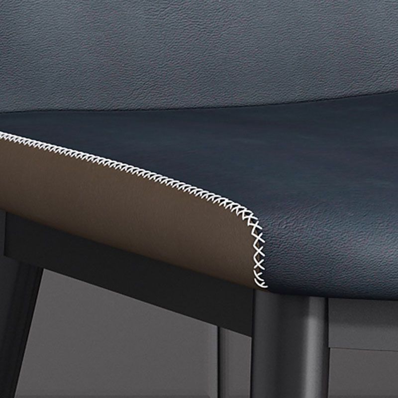 Modern Restaurant Wingback Side Chair Leather Matte Finish Dining Chair