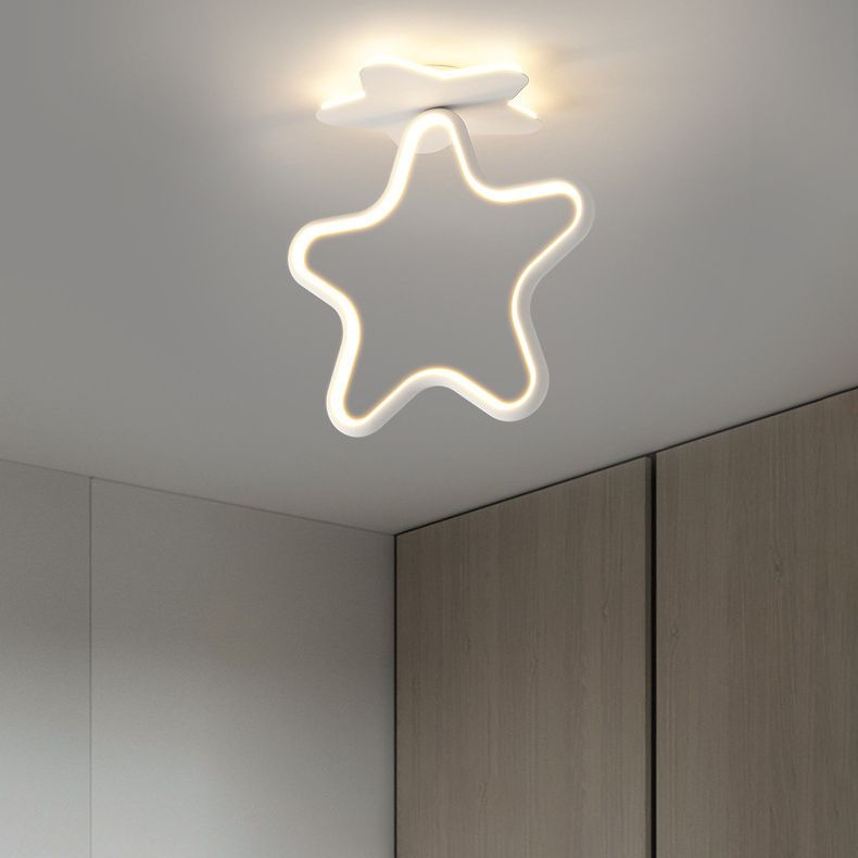 LED White Ceiling Light Contemporary Flush Mount Lighting for Foyer